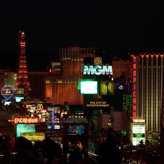 The Las Vegas Strip houses most of the city's most iconic casino resorts.