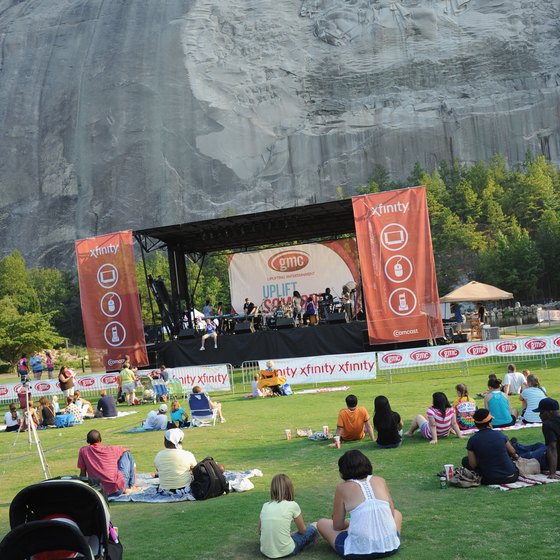 Concerts and other special events occur regularly on Memorial Lawn at Stone Mountain Park.
