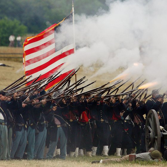 Reenactors stage the famous battle at Gettysburg that ultimately made the small Pennsylvania town the third most haunted city in America.