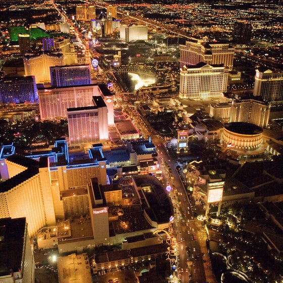 Las Vegas sparkles in the Nevada desert.