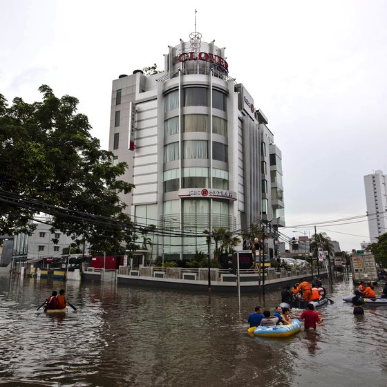 Jakarta can get severly flooded during the rainy season.