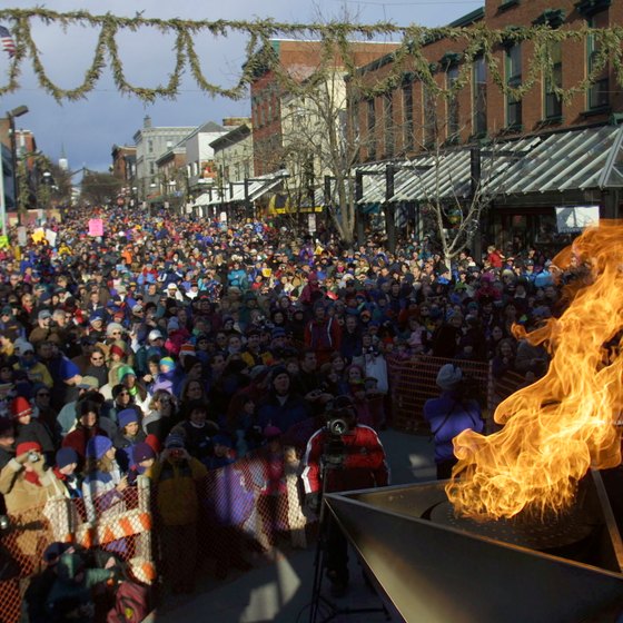 Burlington's Church Street hosts many festivals, such as the Olympic Torch Relay.