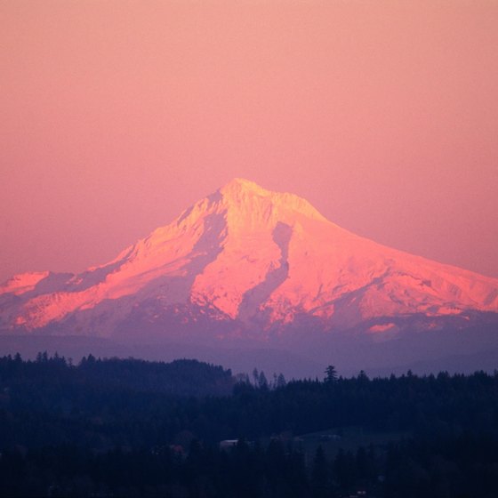 Mount Hood is about an hour's drive from Portland, Oregon.