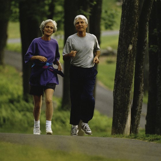 old man jogging suit