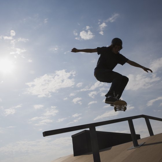 A few U.S. airlines allow skateboards onto planes as carry-on.