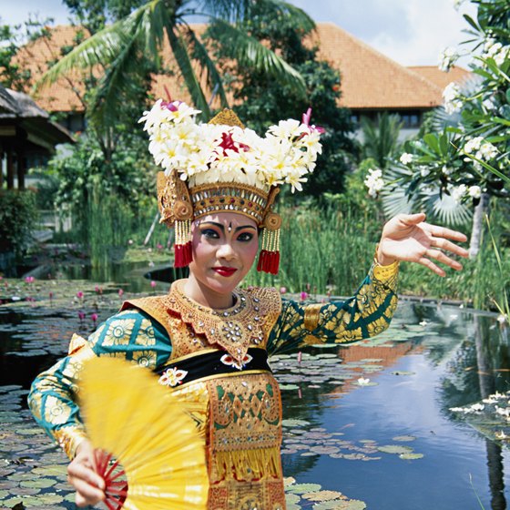 Traditional Balinese dancers practice the Legong, a precisely choreographed dance performance.