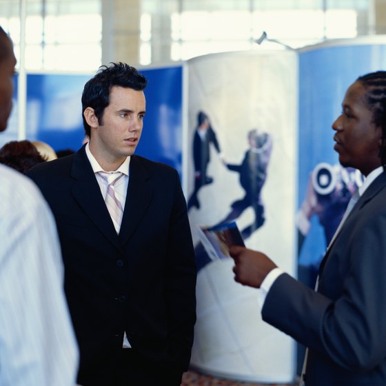 An effective exhibition stand encourages potential customers to stop and talk.