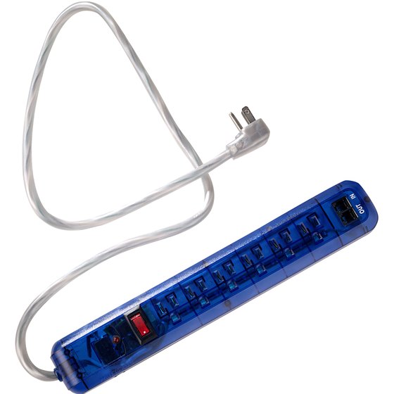 A power strip's indicator lamp flickers after a few years of use.