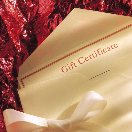 A gift certificate is a non-cash donation.