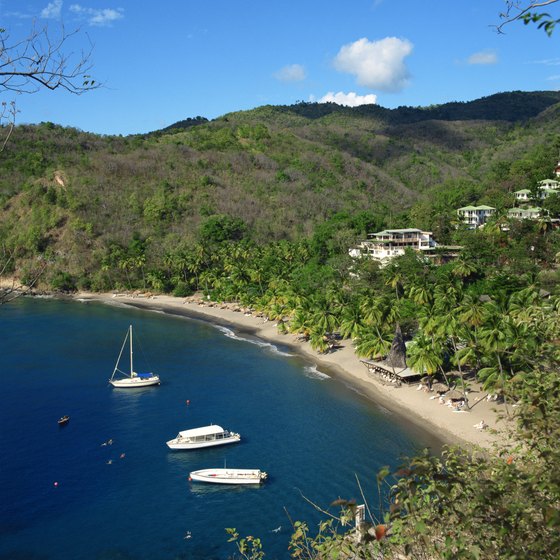 Anse Chastenet bay is typical of St. Lucia's unspoiled quality
