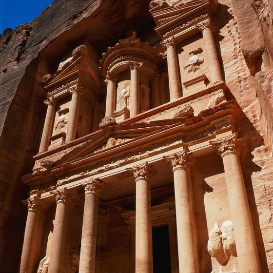 The ancient Jordanian city of Petra was once defended by Laurence of Arabia.