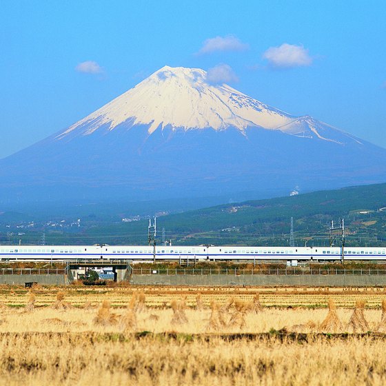 Japan's bullet trains travel at over 180 mph.