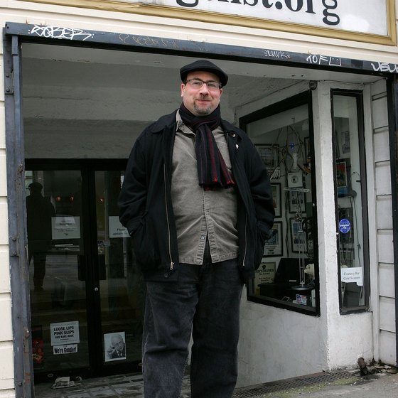 Craigslist founder Craig Newmark stands in front of the Craigslist office.
