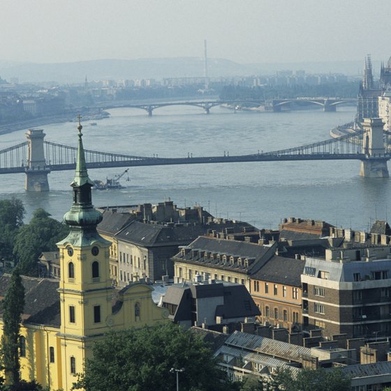 Budapest ovelooks the Danube river.