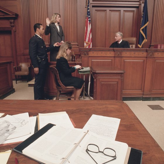 Some depositions do occur in court.