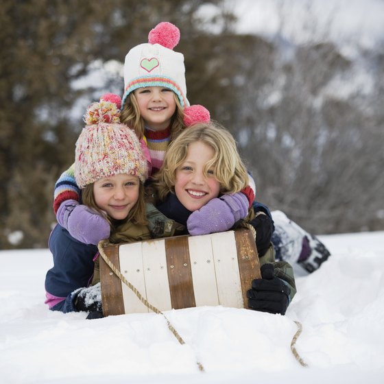 Sledding is a fun winter activity for kids of all ages.