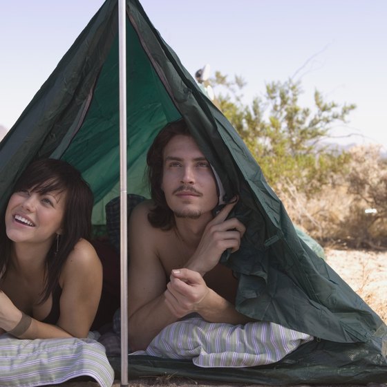 Warm temperatures make desert camping near I-10 possible during most months of the year.