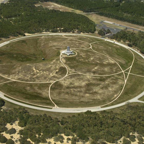 Visit the Wright Brothers Memorial while camping near Kill Devil Hills in the North Carolina Outer Banks.