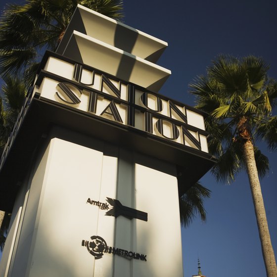 Union Station is a hub for Amtrak, Los Angeles Metro trains and regional coach buses.