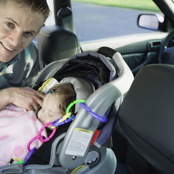 New babies can ride safely in cars.