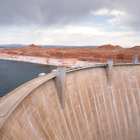 The Hoover Dam is 30 minutes southeast of Las Vegas.