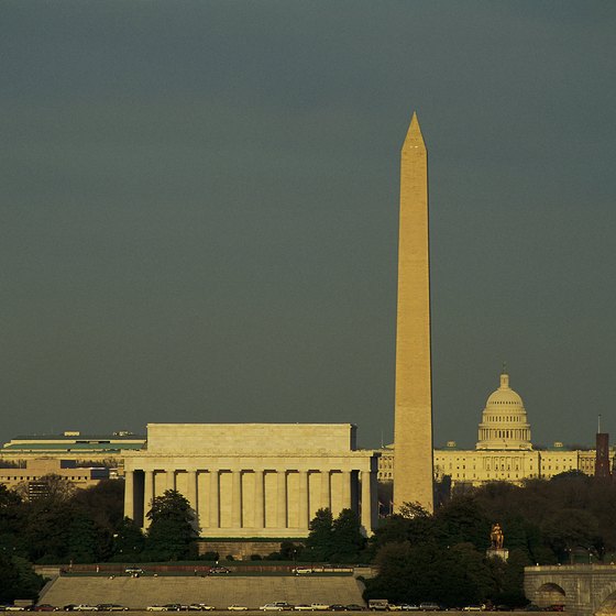 For a view while on vacation, choose a hotel overlooking national monuments while visiting U.S. cities such as Washington, D.C.
