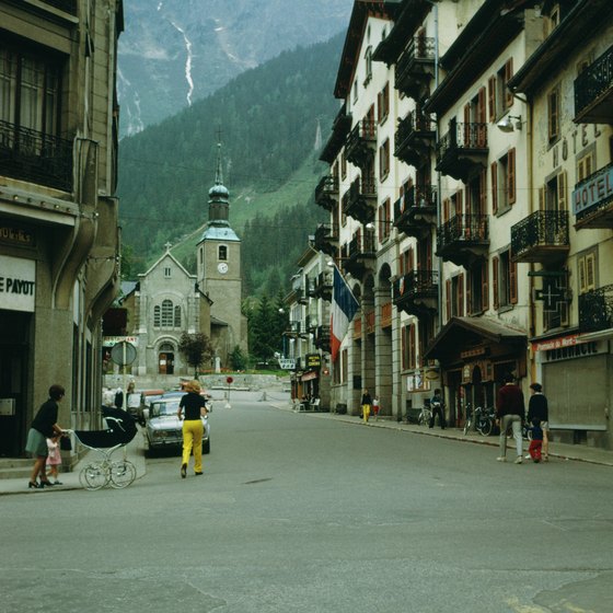 The town of Chamonix is the gateway to Mont Blanc in France.