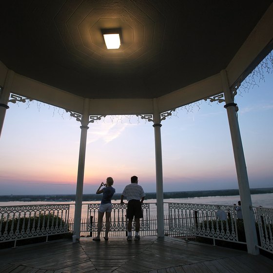 Natchez is a romantic place to view sunsets along the Mississippi River.