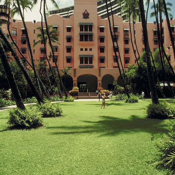The Royal Hawaiian Hotel is one beachfront option in Waikiki.