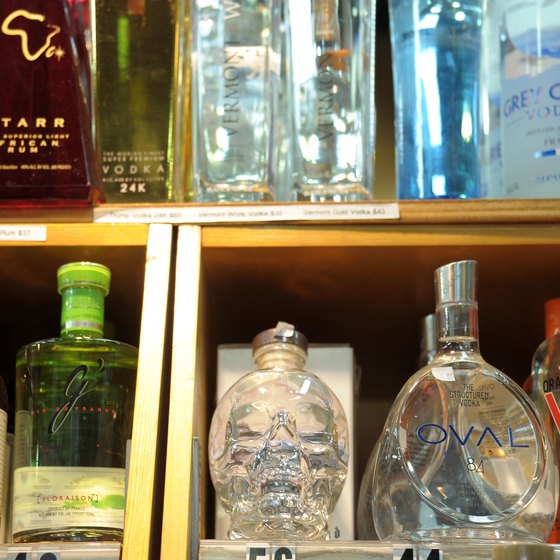 Liquor is sold by the bottle in private or government-owned stores.