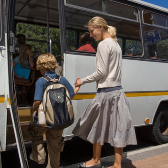 It is common for students to take class trips by bus.