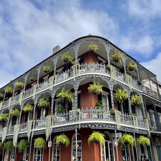 Iron balconies are well-known symbols of New Orleans.