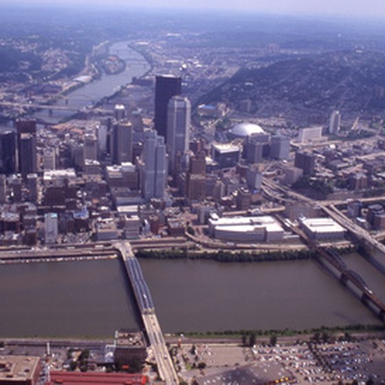 Downtown Pittsburgh from above