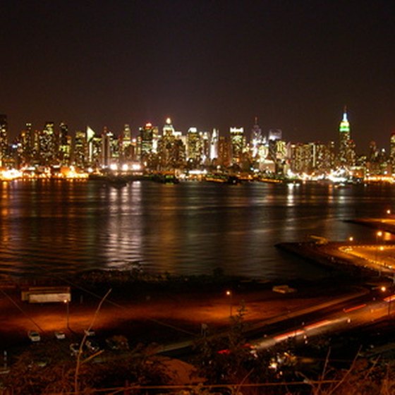 New York City in the evenings is a picturesque backdrop.