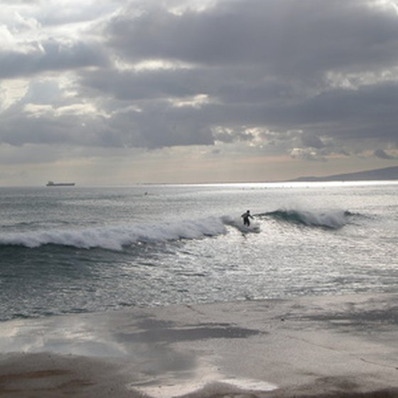 World-class resorts cover Waikiki Beach.