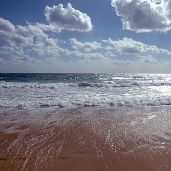 Enjoy walking along the coastline on Galveston Island.