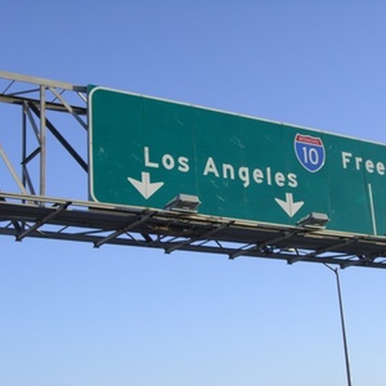 The I-10 freeway runs through Los Angeles.