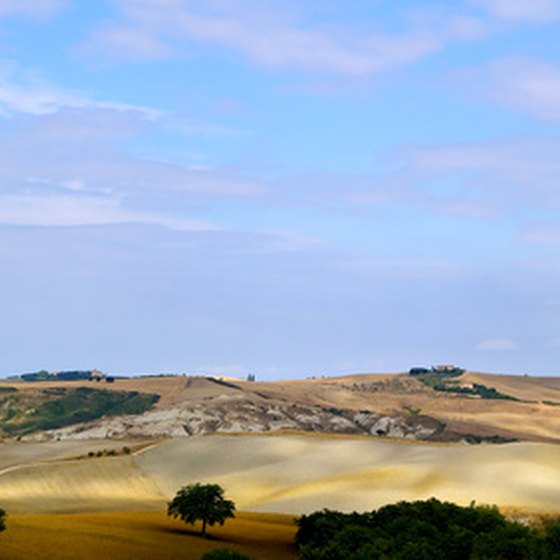 The Tuscan countryside is home to many small farms.