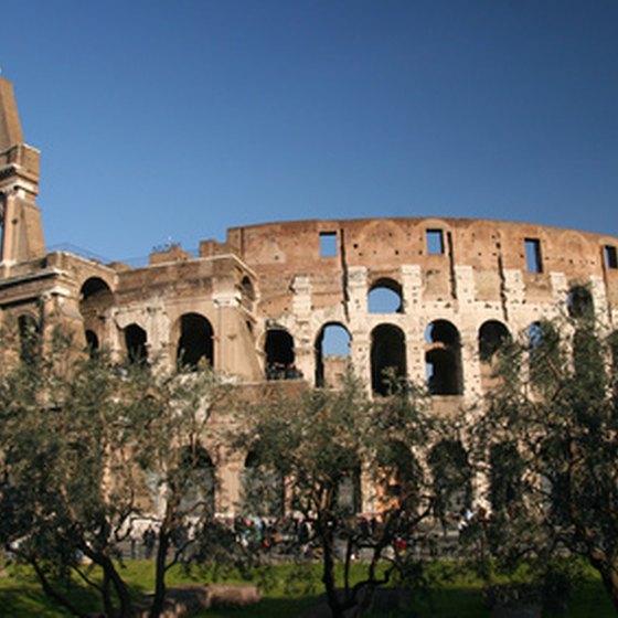 A view of the Coliseum in Rome, Italy