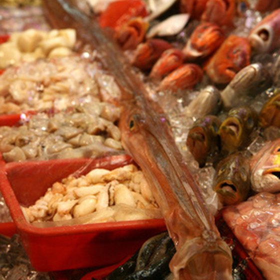 Spanish cuisine includes fresh seafood