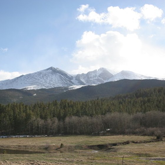 Mt. Meeker and Longs Peak are visible from Estes Park.