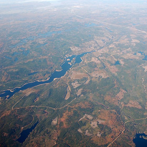 An aerial view of Nova Scotia