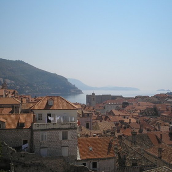 The city of Dubrovnik lies along the Adriatic coast.
