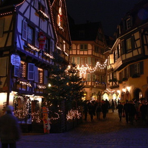 Colmar is noted as a picturesque Alsatian town.