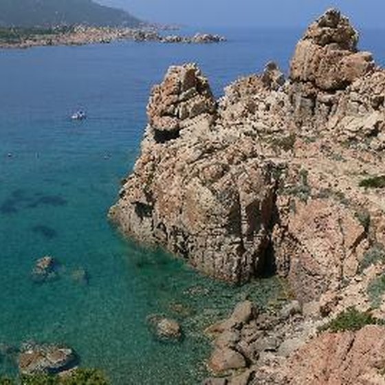 A rocky Sardinian cove.