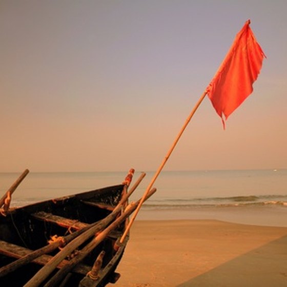 Some beaches on Goa are the province of fishing boats and cows.