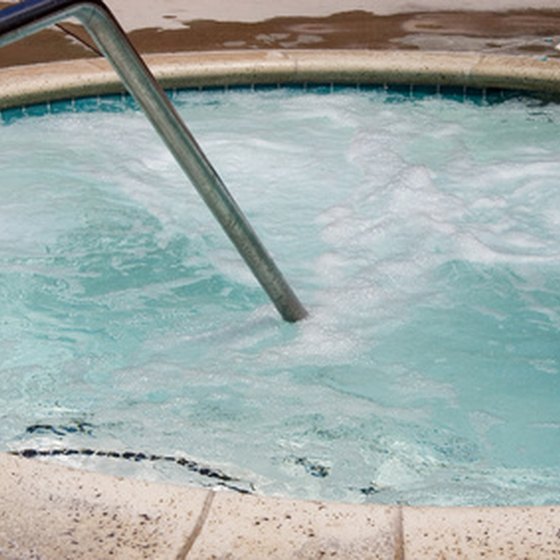 Soaking in a hotel whirlpool is a great way to unwind.
