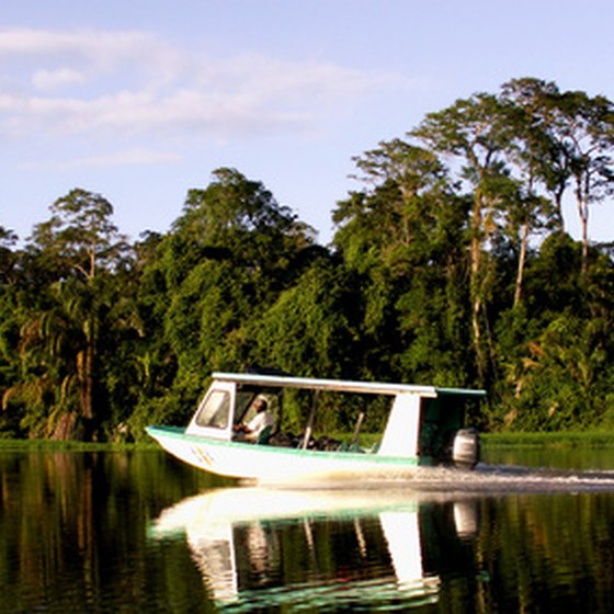 Ecuadorian rainforest tour boat