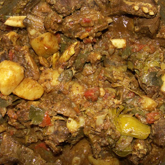 Curried goat is a Jamaican specialty.