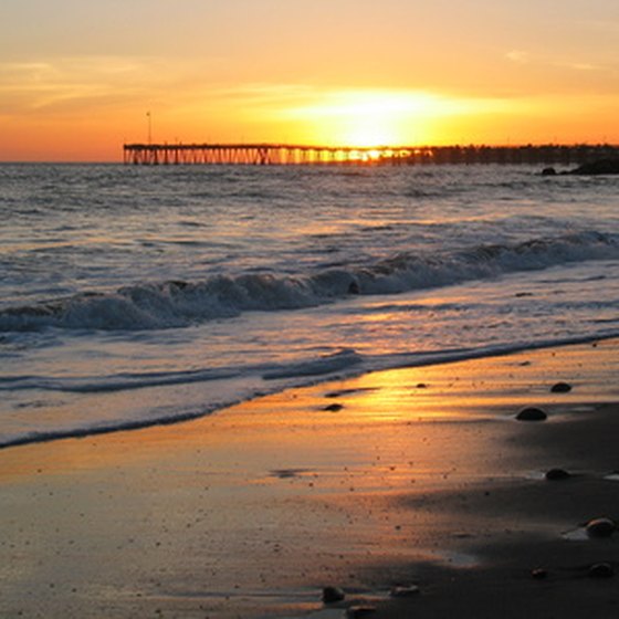 The sunset over the Ventura pier.